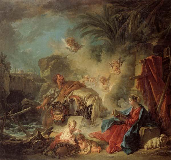 Francois Boucher Rest on the Flight into Egypt oil painting picture